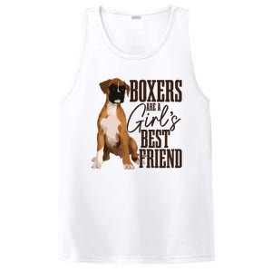 Boxers Are A Girl Best Friend Funny Dog Boxer Mom PosiCharge Competitor Tank