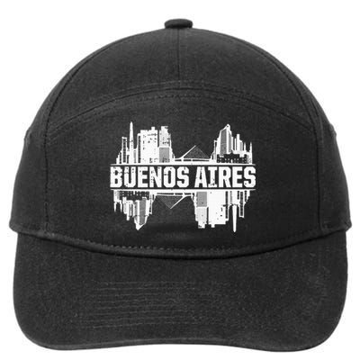 Buenos Aires Argentina Skyline 7-Panel Snapback Hat