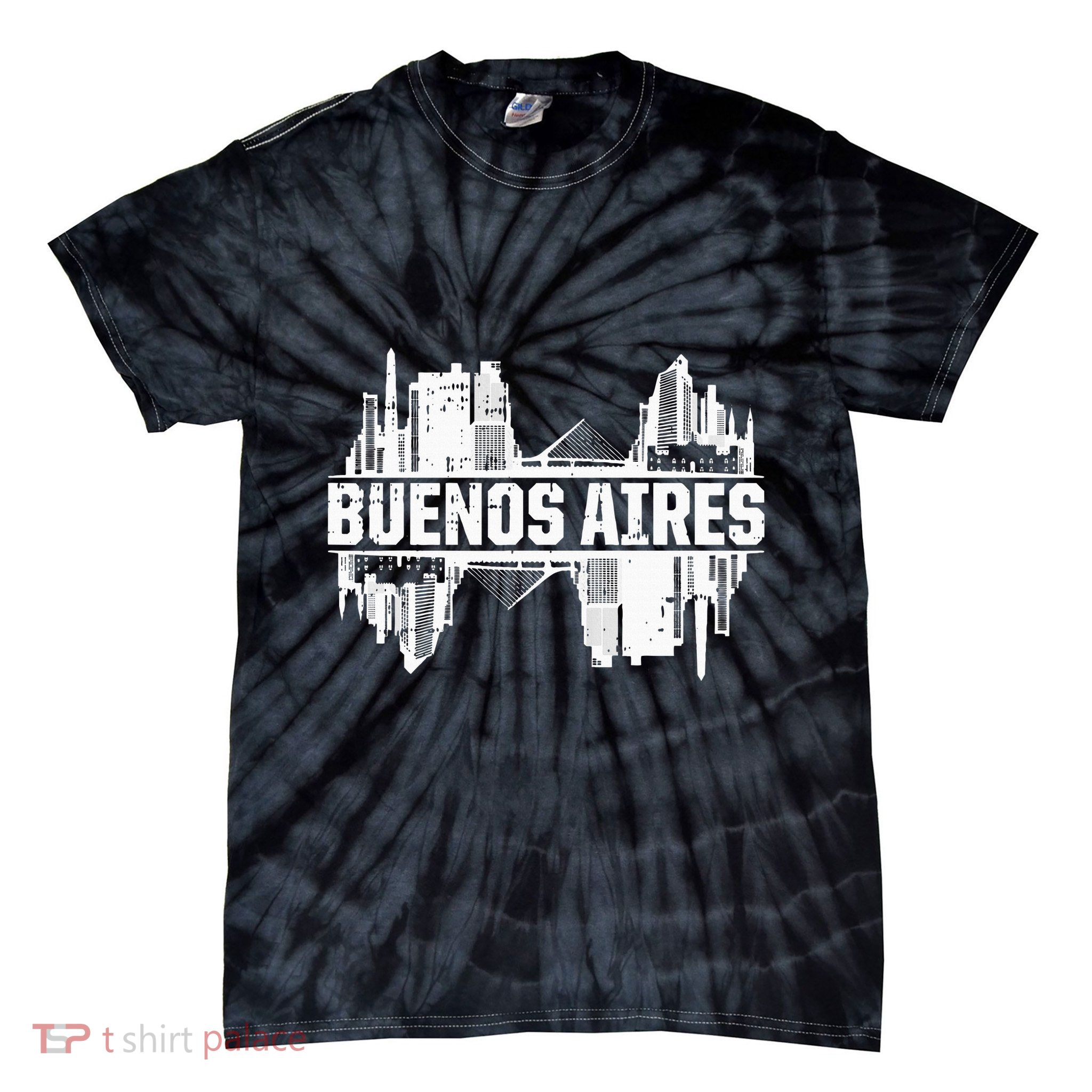 Buenos Aires Argentina Skyline Tie-Dye T-Shirt