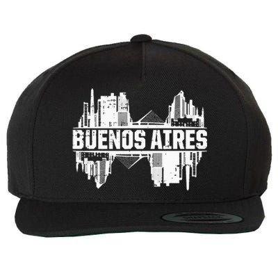 Buenos Aires Argentina Skyline Wool Snapback Cap