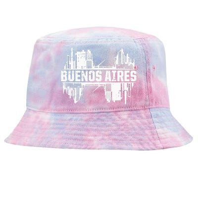 Buenos Aires Argentina Skyline Tie-Dyed Bucket Hat