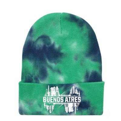 Buenos Aires Argentina Skyline Tie Dye 12in Knit Beanie