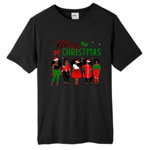 Black African American Santa Christmas Melanin Great Gift Tall Fusion ChromaSoft Performance T-Shirt