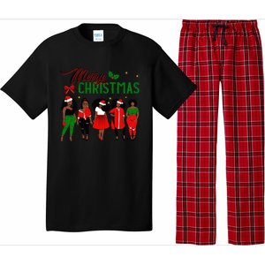 Black African American Santa Christmas Melanin Great Gift Pajama Set