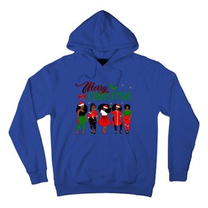 Black African American Santa Christmas Melanin Great Gift Hoodie