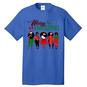 Black African American Santa Christmas Melanin Great Gift Tall T-Shirt