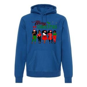 Black African American Santa Christmas Melanin Great Gift Premium Hoodie