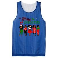 Black African American Santa Christmas Melanin Great Gift Mesh Reversible Basketball Jersey Tank