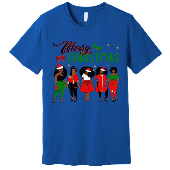 Black African American Santa Christmas Melanin Great Gift Premium T-Shirt