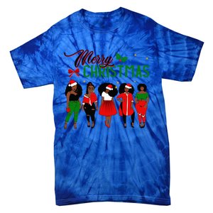 Black African American Santa Christmas Melanin Great Gift Tie-Dye T-Shirt