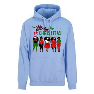 Black African American Santa Christmas Melanin Great Gift Unisex Surf Hoodie