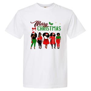 Black African American Santa Christmas Melanin Great Gift Garment-Dyed Heavyweight T-Shirt