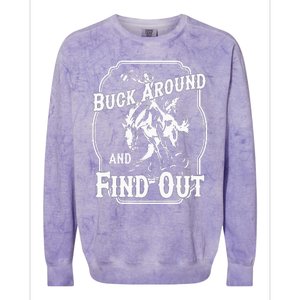 Buck Around And Find Out Colorblast Crewneck Sweatshirt