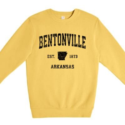 Bentonville Arkansas Ar Vintage Sports Premium Crewneck Sweatshirt