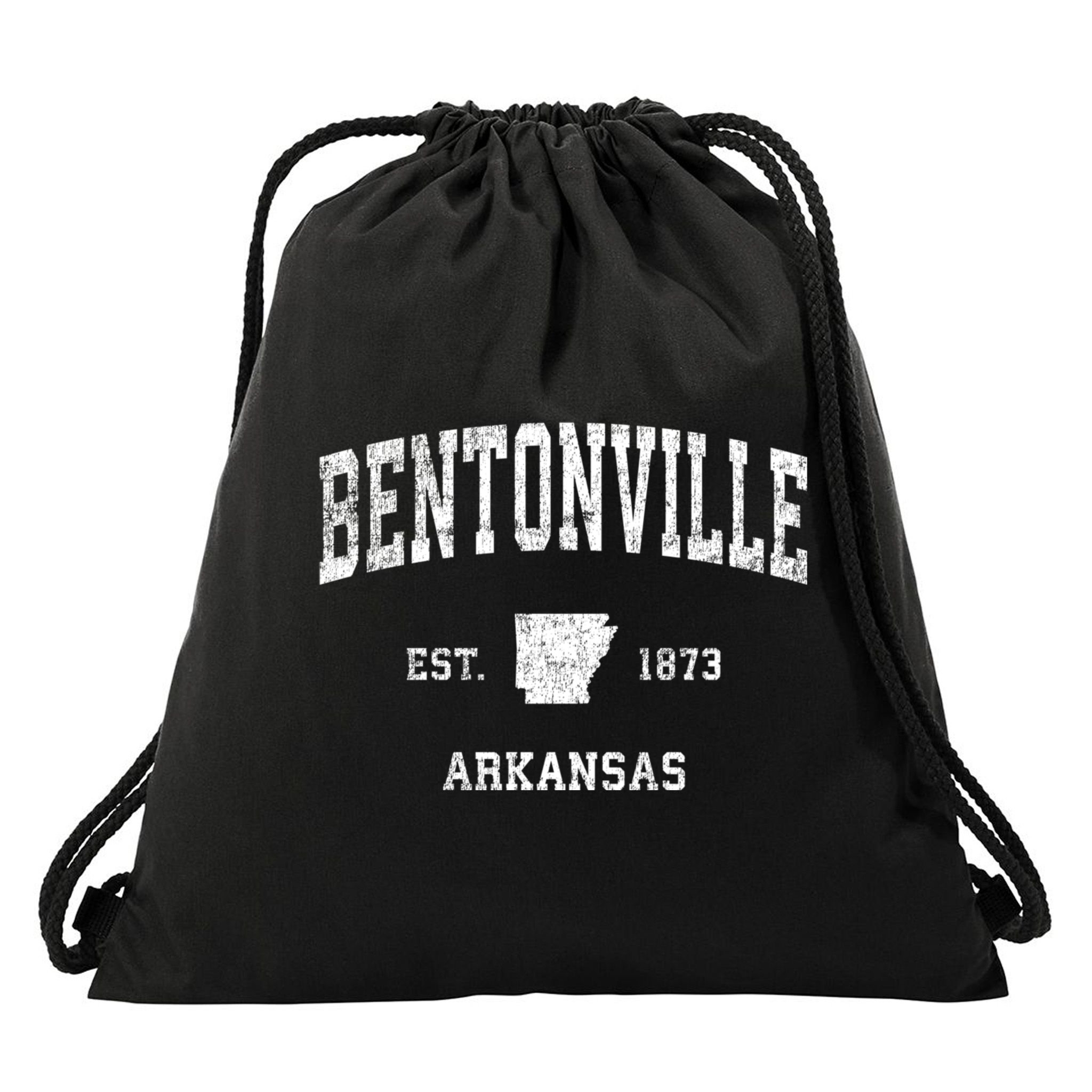 Bentonville Arkansas Ar Vintage Sports Drawstring Bag