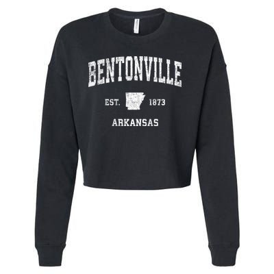 Bentonville Arkansas Ar Vintage Sports Cropped Pullover Crew