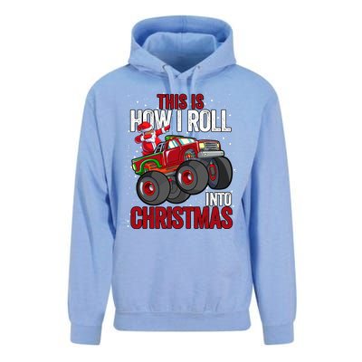 Black African American Santa Claus Monster Truck Christmas Unisex Surf Hoodie