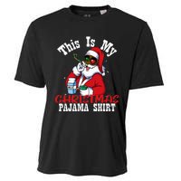 Black African American Santa Claus Christmas Pajamas 2023 Cooling Performance Crew T-Shirt