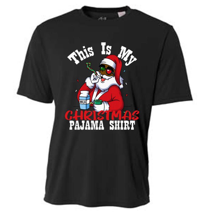 Black African American Santa Claus Christmas Pajamas 2023 Cooling Performance Crew T-Shirt