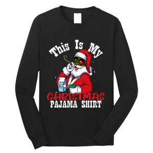 Black African American Santa Claus Christmas Pajamas 2023 Long Sleeve Shirt