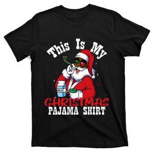 Black African American Santa Claus Christmas Pajamas 2023 T-Shirt