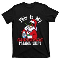 Black African American Santa Claus Christmas Pajamas 2023 T-Shirt