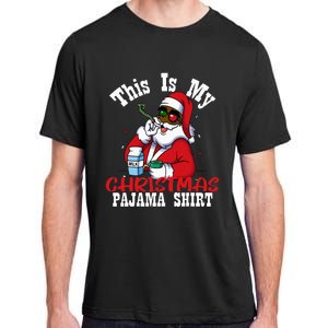 Black African American Santa Claus Christmas Pajamas 2023 Adult ChromaSoft Performance T-Shirt