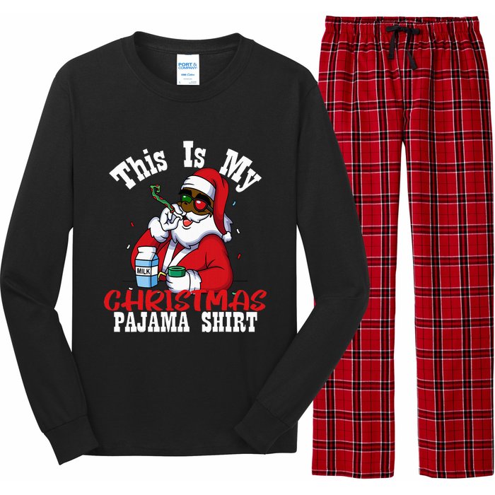 Black African American Santa Claus Christmas Pajamas 2023 Long Sleeve Pajama Set