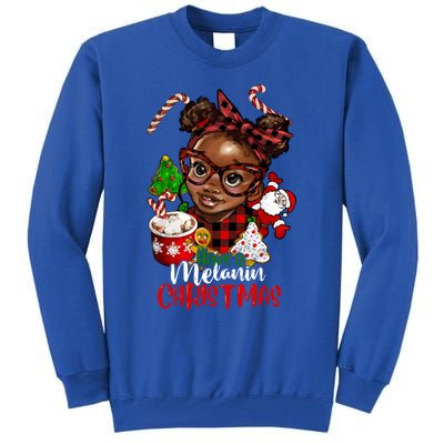 Black African American Melanin Christmas Gift Tall Sweatshirt