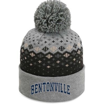 Bentonville Arkansas Ar Vintage Sports Design The Baniff Cuffed Pom Beanie