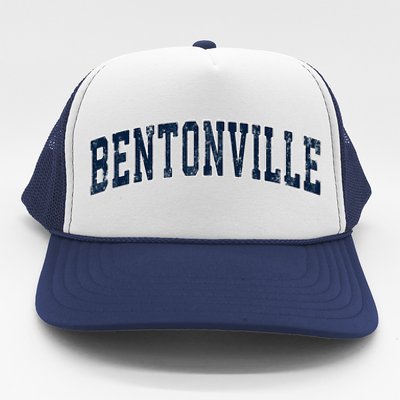 Bentonville Arkansas Ar Vintage Sports Design Trucker Hat