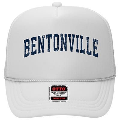 Bentonville Arkansas Ar Vintage Sports Design High Crown Mesh Back Trucker Hat