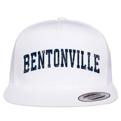 Bentonville Arkansas Ar Vintage Sports Design Flat Bill Trucker Hat