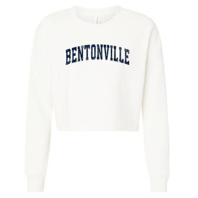 Bentonville Arkansas Ar Vintage Sports Design Cropped Pullover Crew