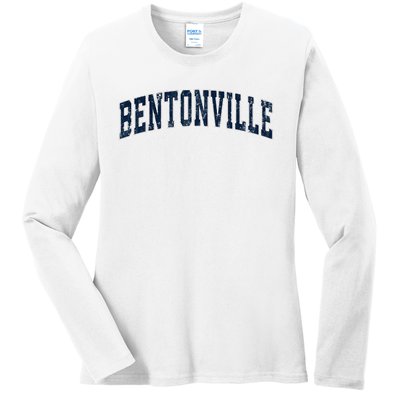 Bentonville Arkansas Ar Vintage Sports Design Ladies Long Sleeve Shirt