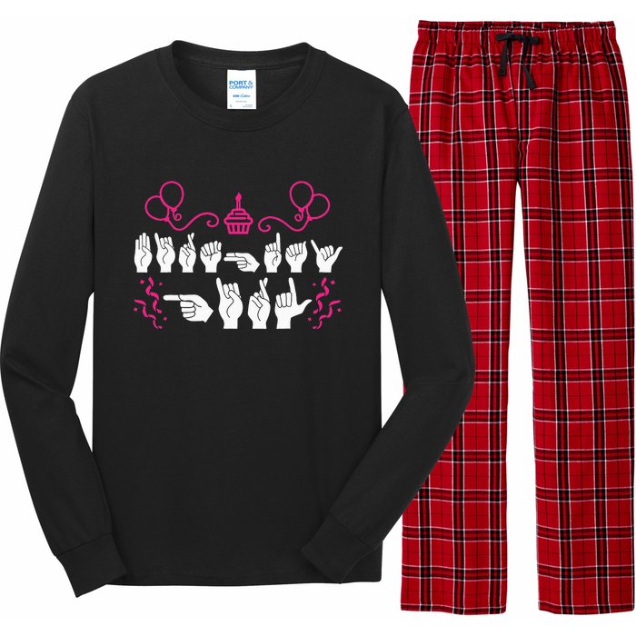 Birthday ASL American Sign Language Long Sleeve Pajama Set