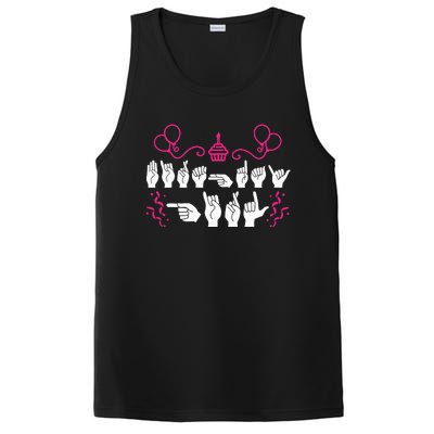 Birthday ASL American Sign Language PosiCharge Competitor Tank