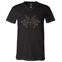 Biblically Accurate Archangel Wings Star Emo Alt Goth V-Neck T-Shirt