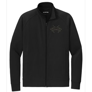 Biblically Accurate Archangel Wings Star Emo Alt Goth Stretch Full-Zip Cadet Jacket