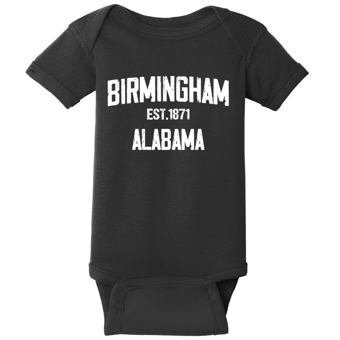 Birmingham Alabama Al Vintage Established Sports Baby Bodysuit