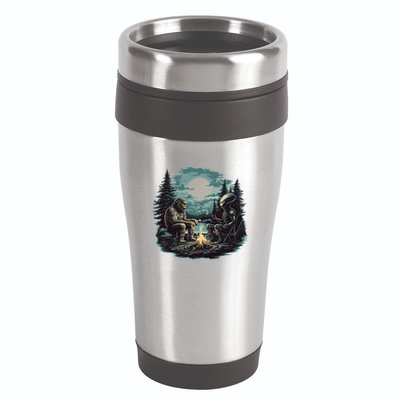 Bigfoot And Alien Camping Fire 16oz Travel Tumbler