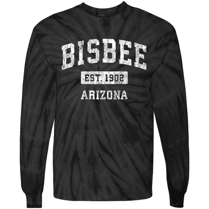 Bisbee Arizona Az Vintage Sports Established Tie-Dye Long Sleeve Shirt