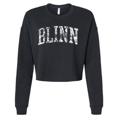 Blinn Athletic Arch College University Alumni Cropped Pullover Crew