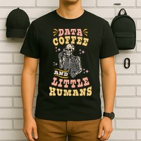 Behavior Analyst Aba I Like Data Coffee Skeleton T-Shirt