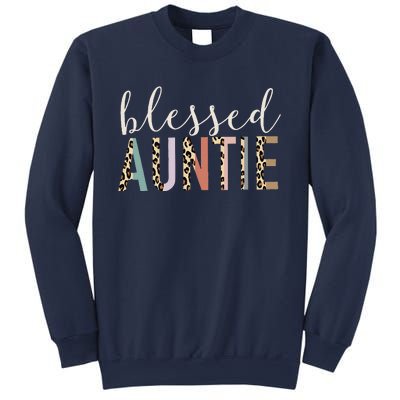 Blessed Auntie Aunt Cute Leopard Print Sweatshirt