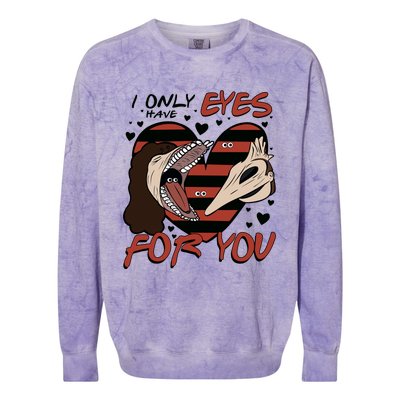 Barbara And Adam Mait!Land I Only Have Eyes For You Beetle!Juice Vintage Colorblast Crewneck Sweatshirt