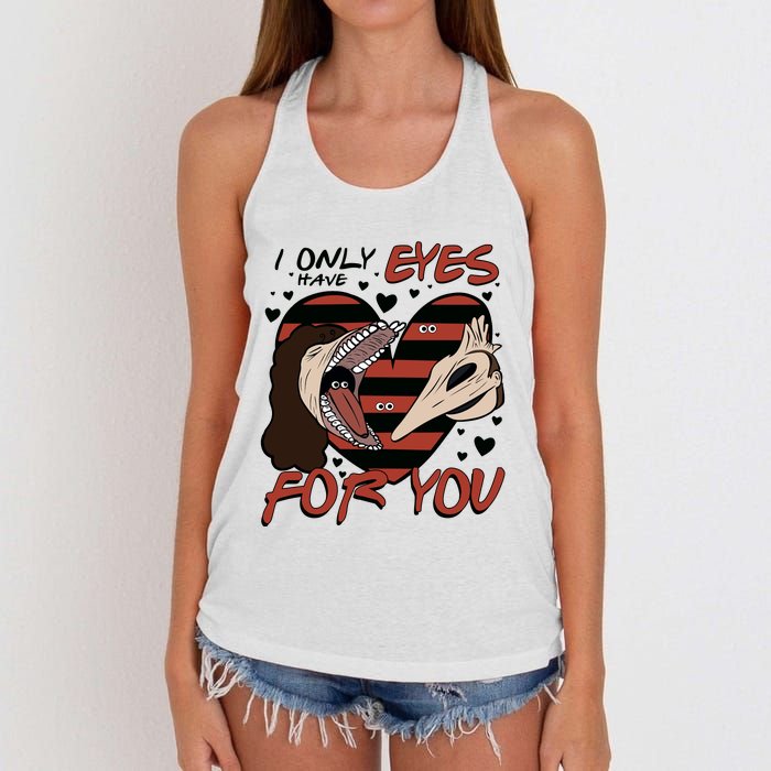 Barbara And Adam Mait!Land I Only Have Eyes For You Beetle!Juice Vintage Women's Knotted Racerback Tank