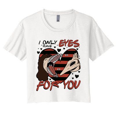 Barbara And Adam Mait!Land I Only Have Eyes For You Beetle!Juice Vintage Women's Crop Top Tee