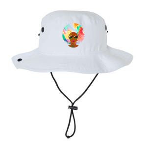 Beautiful African American Black Woman With Paint Swirl Afro Legacy Cool Fit Booney Bucket Hat