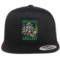 Behavior Analyst Aba Life Racoon Where Function Meets Fun Flat Bill Trucker Hat